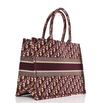 Christian Dior Oblique Medium Book Tote Burgundy Multicolor 3 of 10
