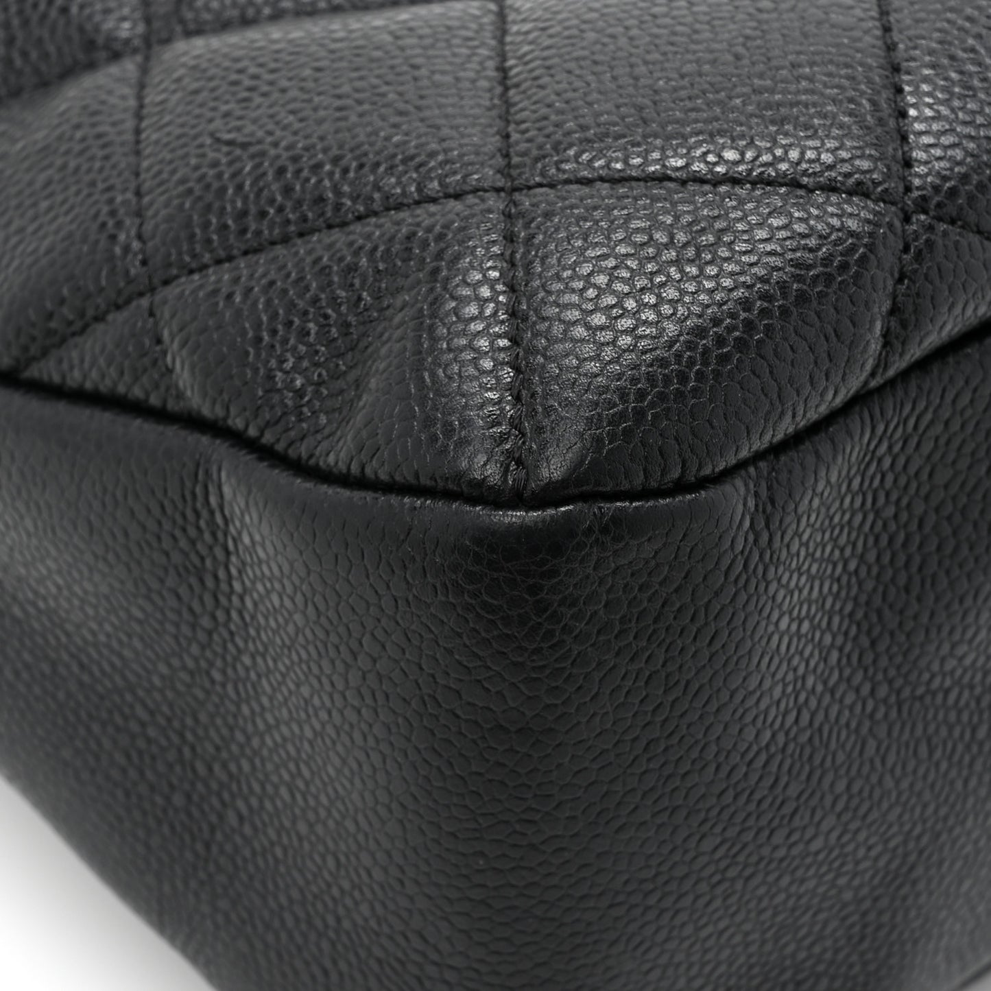 Caviar Quilted Timeless CC Soft Tote Black