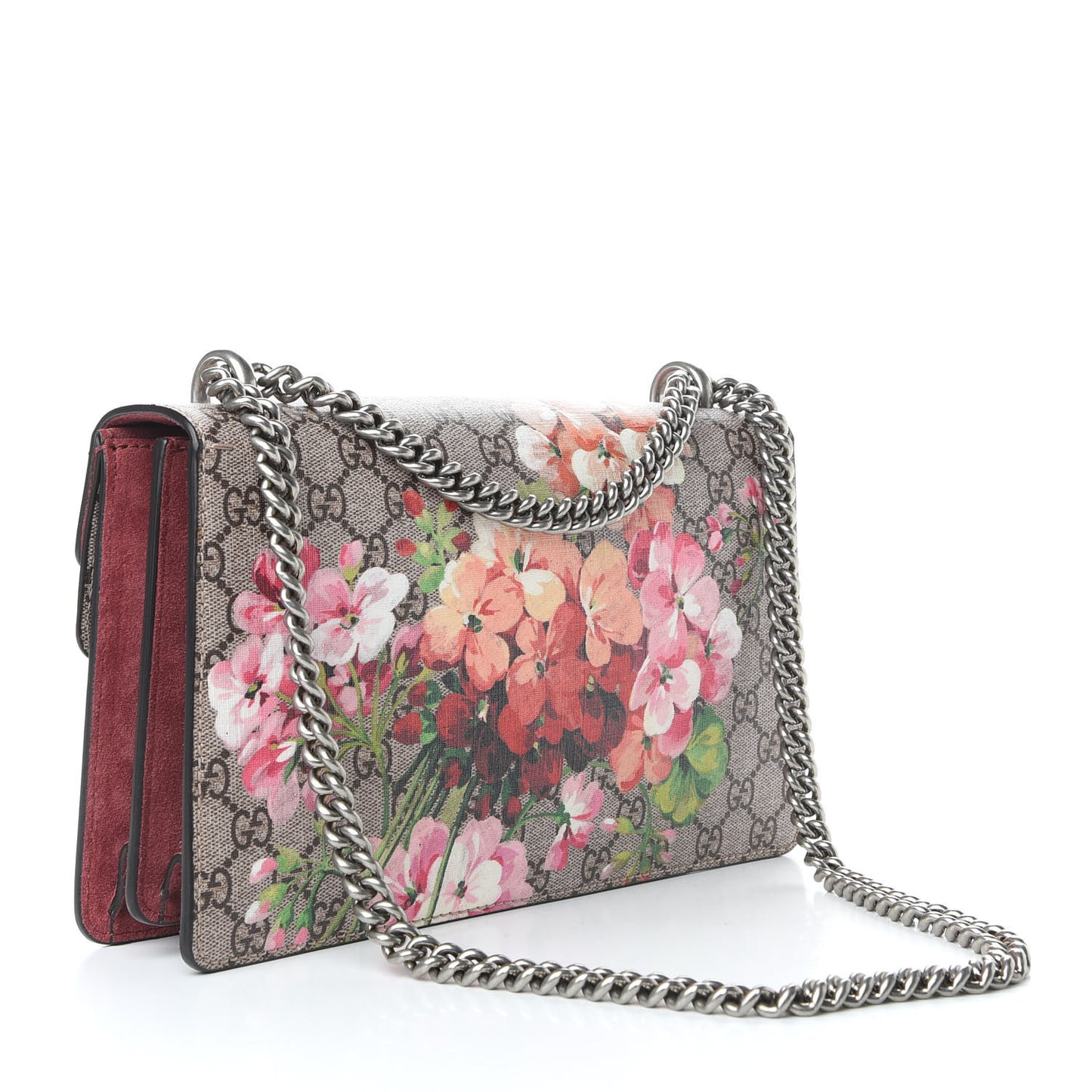 GG Supreme Monogram Blooms Small Dionysus Shoulder Bag Beige Multicolor Dry Rose