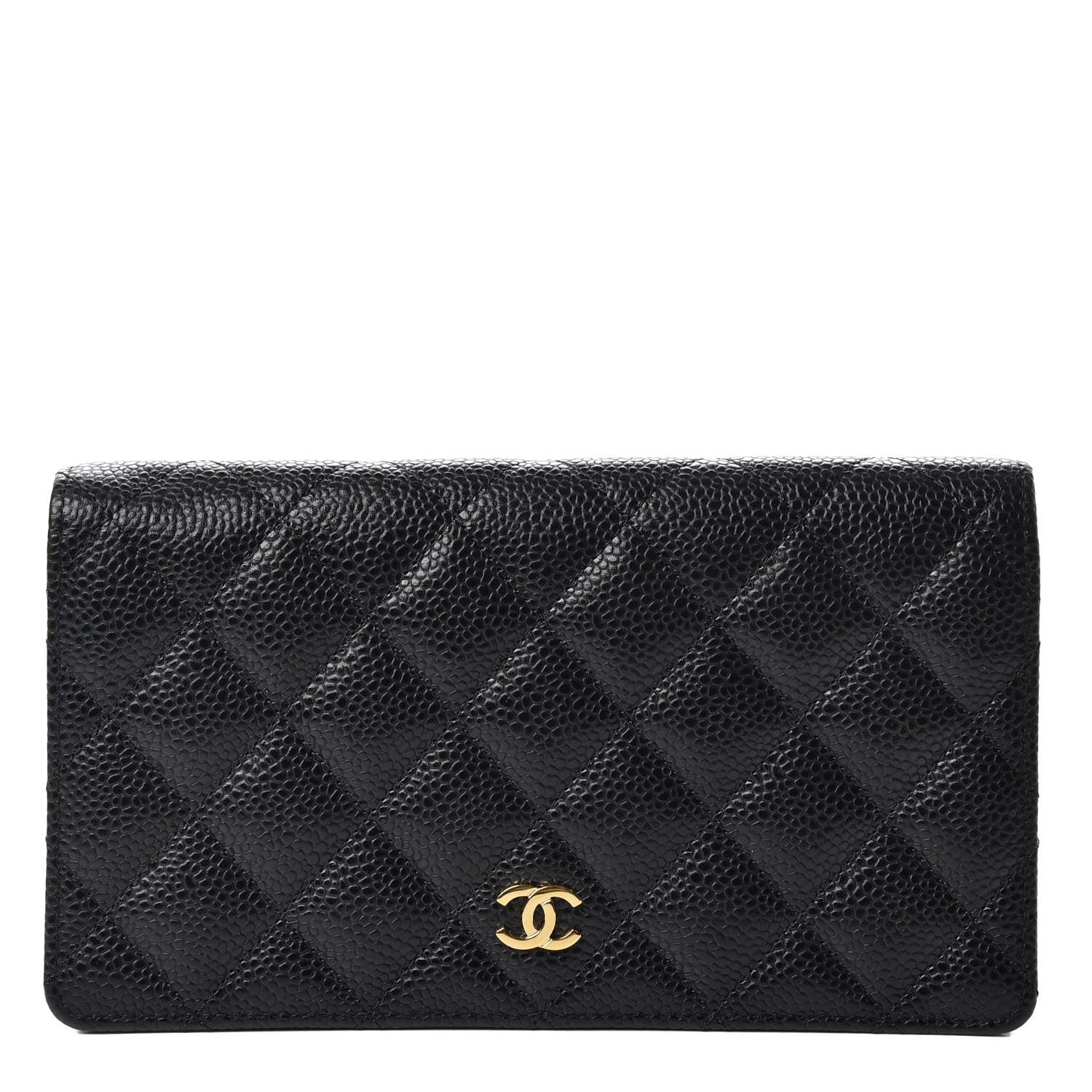 Chanel Caviar Quilted Yen Wallet Black 1 of 9
