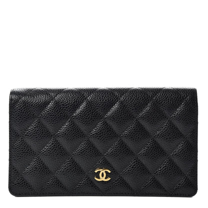 Chanel Caviar Quilted Yen Wallet Black 1 of 9