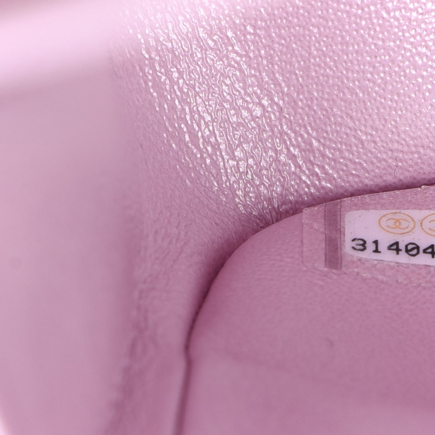 Iridescent Calfskin Quilted Medium Double Flap Light Pink