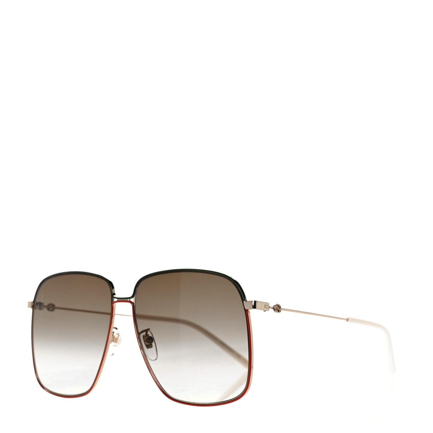 Web Rectangular Frame Interlocking G Sunglasses GG0394S Green Red