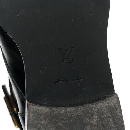 Louis Vuitton Calfskin Wonderland Flat Ranger Boots 37 Black 8 of 10