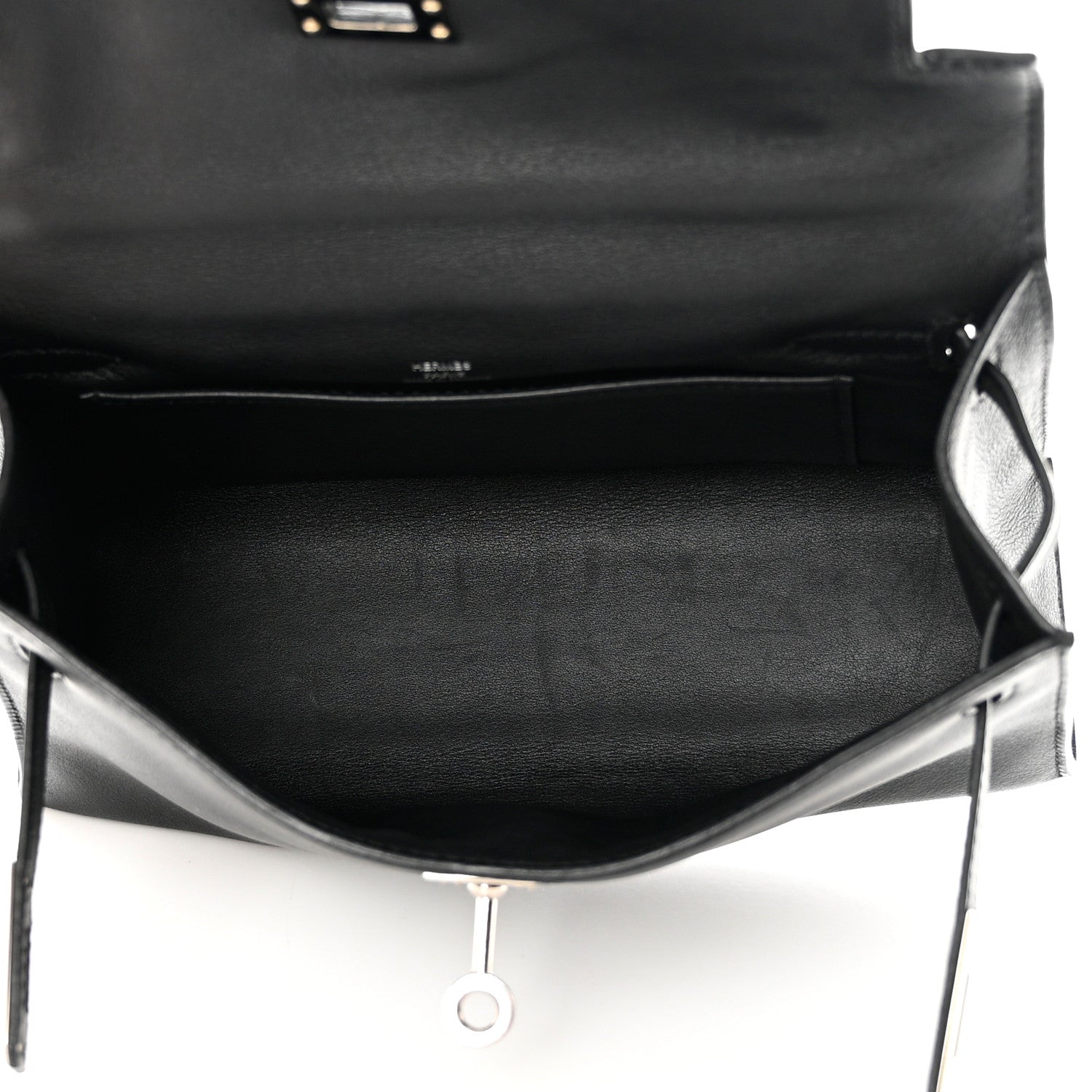 Hermes Swift Kelly Pochette Clutch Black 5 of 12