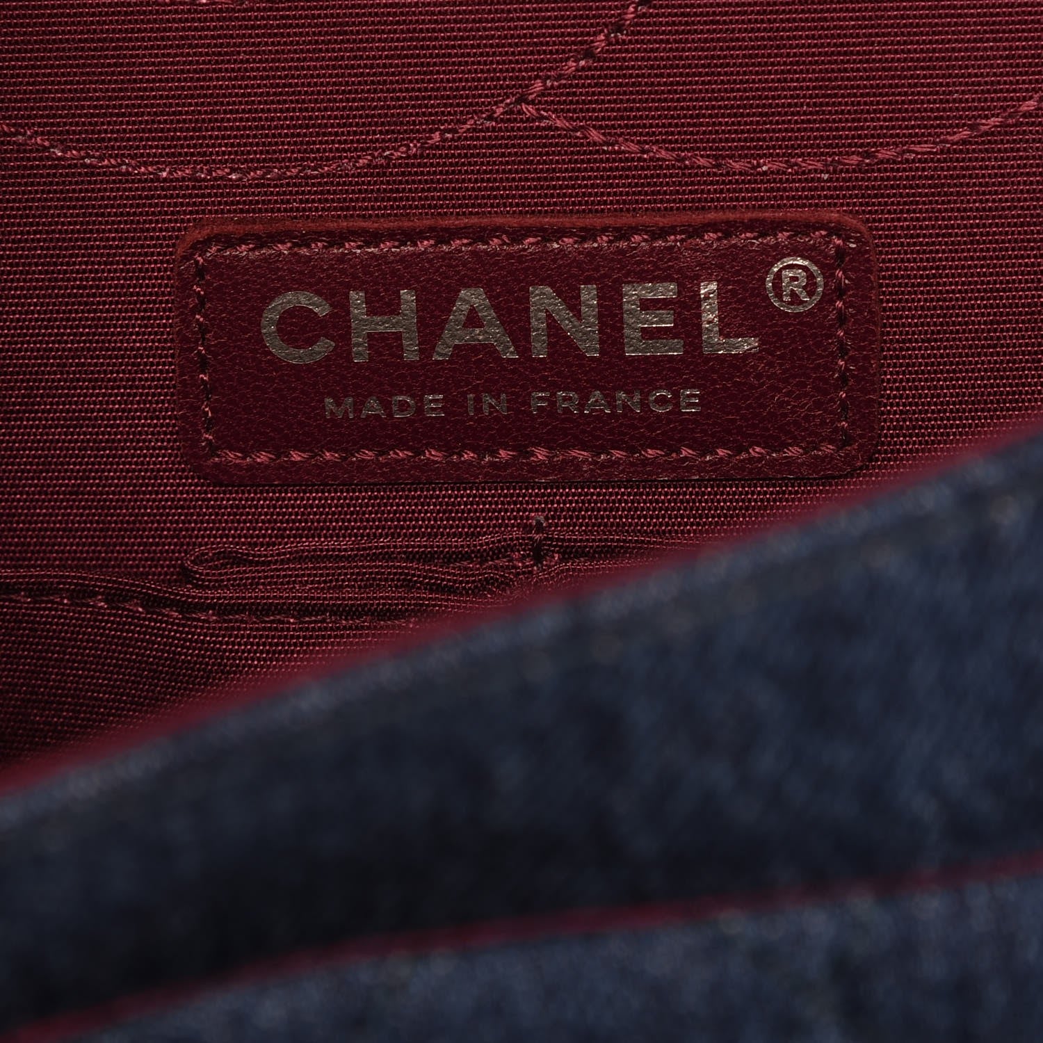 Chanel Denim Tweed 2.55 Reissue 225 Flap Blue Dark Pink 7 of 9