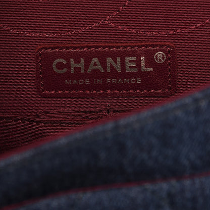 Chanel Denim Tweed 2.55 Reissue 225 Flap Blue Dark Pink 7 of 9