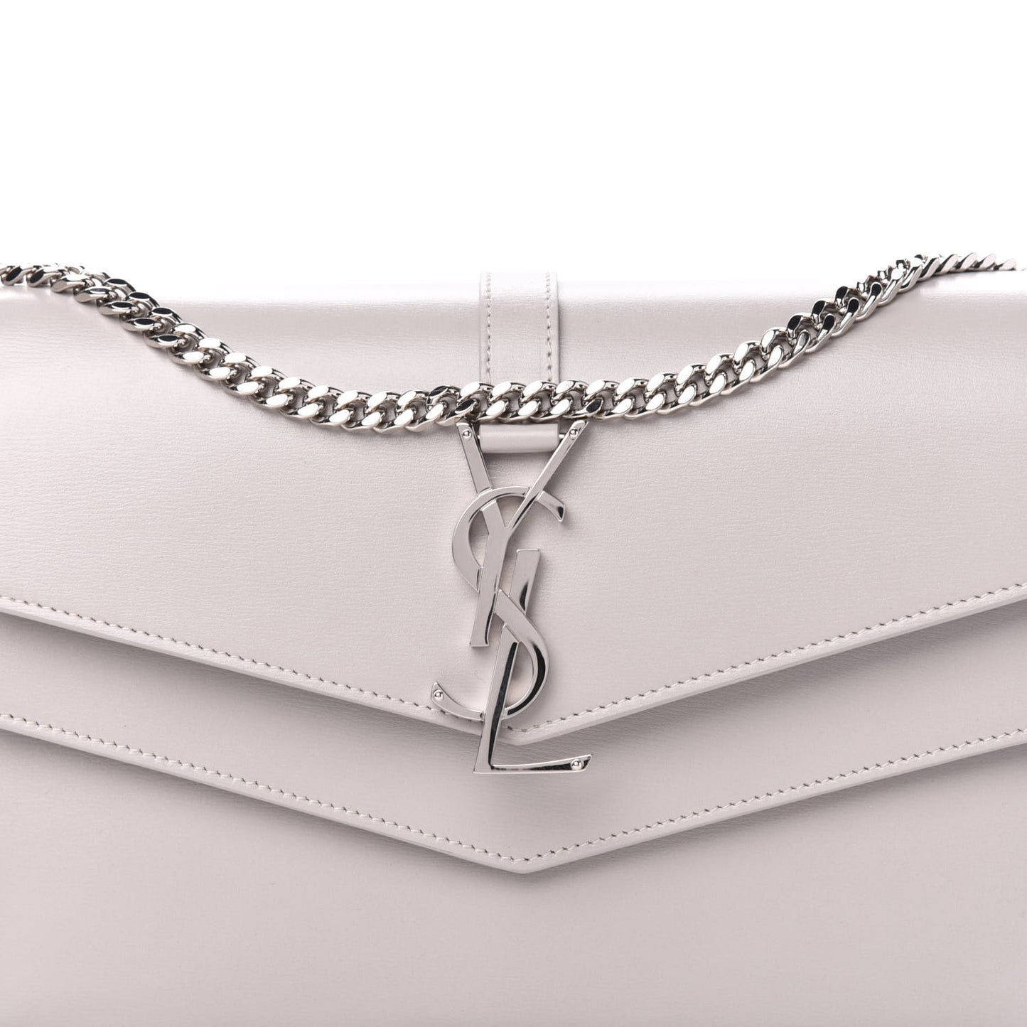Smooth Calfskin Sulpice Monogram Chain Wallet Light Natural