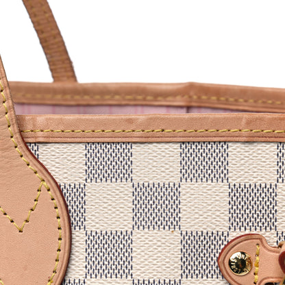 Louis Vuitton Damier Azur Neo Neverfull MM Rose Ballerine 6 of 10