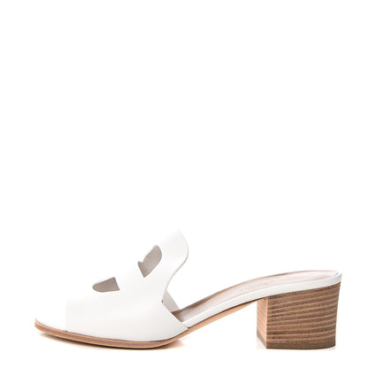 Hermes Calfskin Mona Sandals 39.5 White 1 of 10
