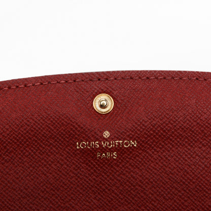 Louis Vuitton Damier Ebene Emilie Wallet Red 6 of 6