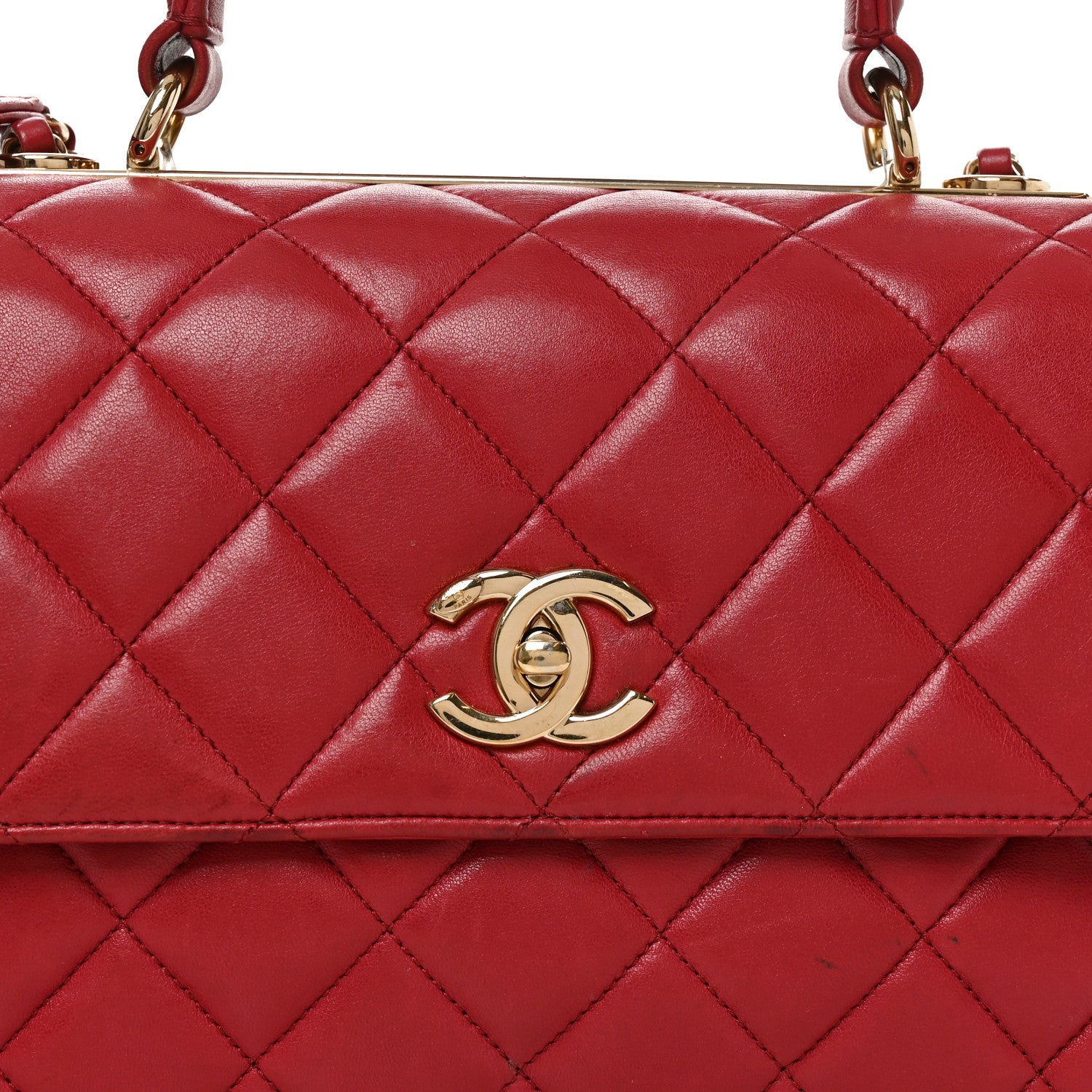 Chanel Lambskin Quilted Medium Trendy CC Flap Dual Handle Bag Dark Pink 8 of 11