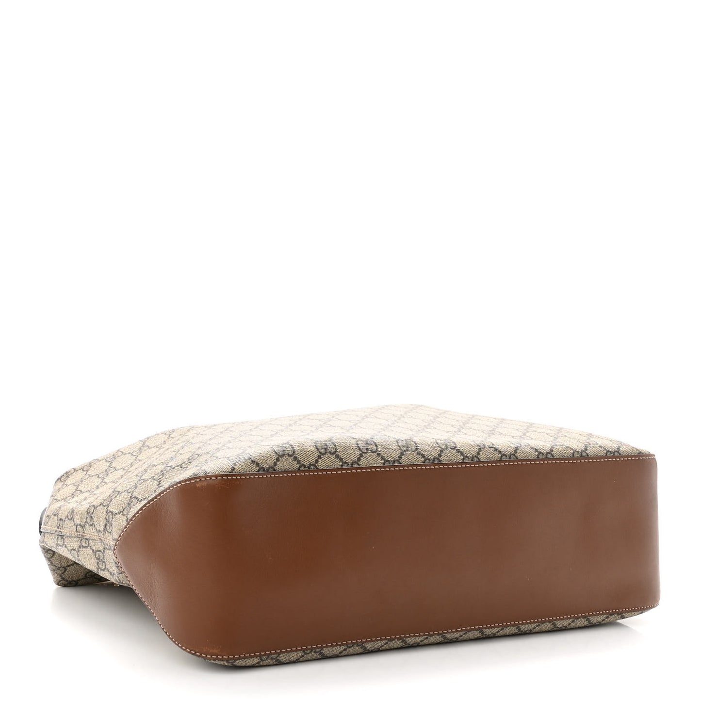 GG Supreme Monogram Large Linea A Hobo Light Brown