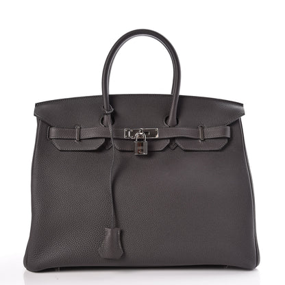 Celine Lambskin Bi-Cabas Grey Cognac 1 of 68