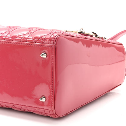 Christian Dior Patent Cannage Medium Lady Dior Pink 9 of 11
