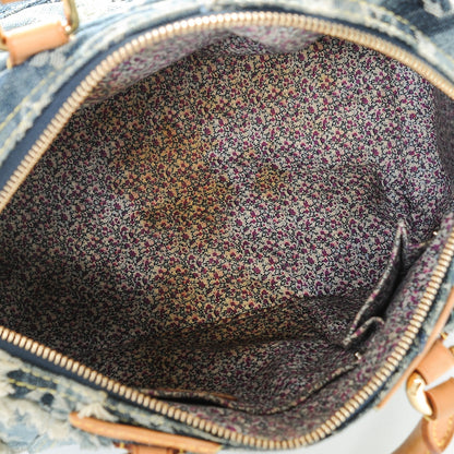 Louis Vuitton Denim Patchwork Speedy 30 Blue 5 of 7