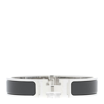 Hermes Enamel Narrow Clic Clac H Bracelet PM Black 1 of 6