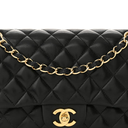 Chanel Lambskin Quilted Medium Double Flap Black 8 of 16