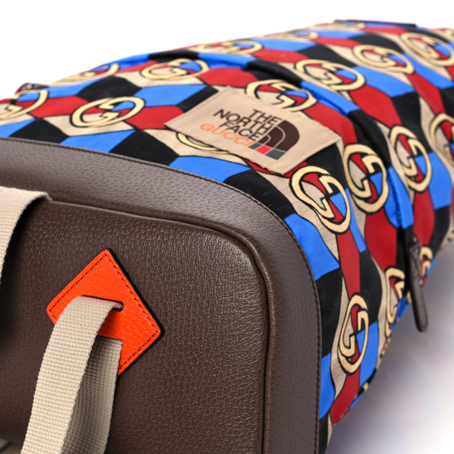Gucci X THE NORTH FACE Econyl Nylon Geometric Interlocking G Print Medium Backpack Multicolor 6 of 16