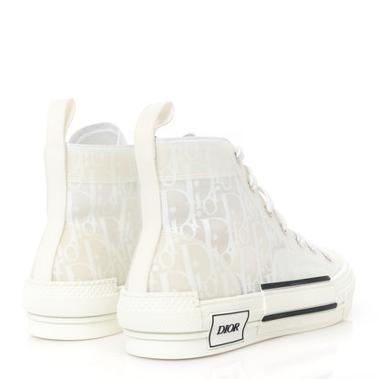 Christian Dior Technical Canvas Oblique B23 High Top Sneakers 37.5 White 4 of 11