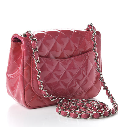 Chanel Patent Quilted Mini Square Flap Pink 5 of 19