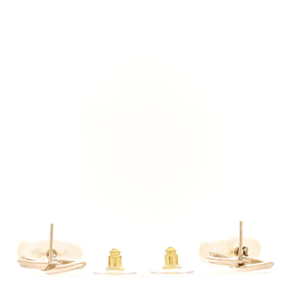 Chanel Pearl CC Heart Drop Earrings Gold 3 of 5