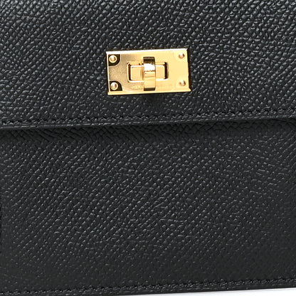 Hermes Epsom Kelly Pocket Compact Wallet Black 9 of 9