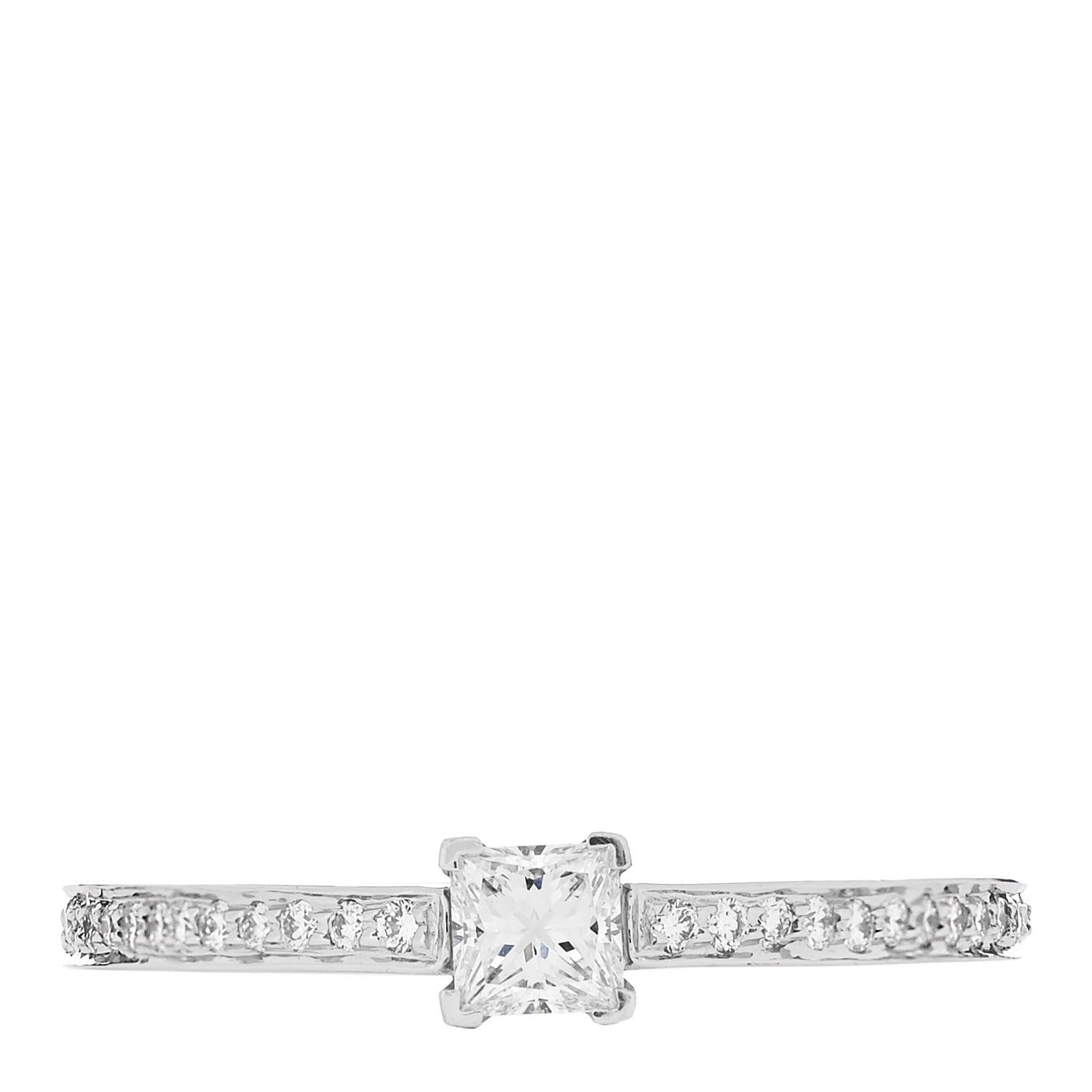 Tiffany Platinum Diamond .23ct Grace Engagement Ring 49 4.75 1 of 6