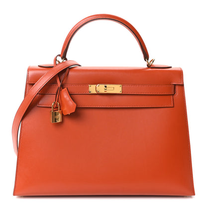 Hermes Box Kelly Sellier 32 Orange 1 of 10