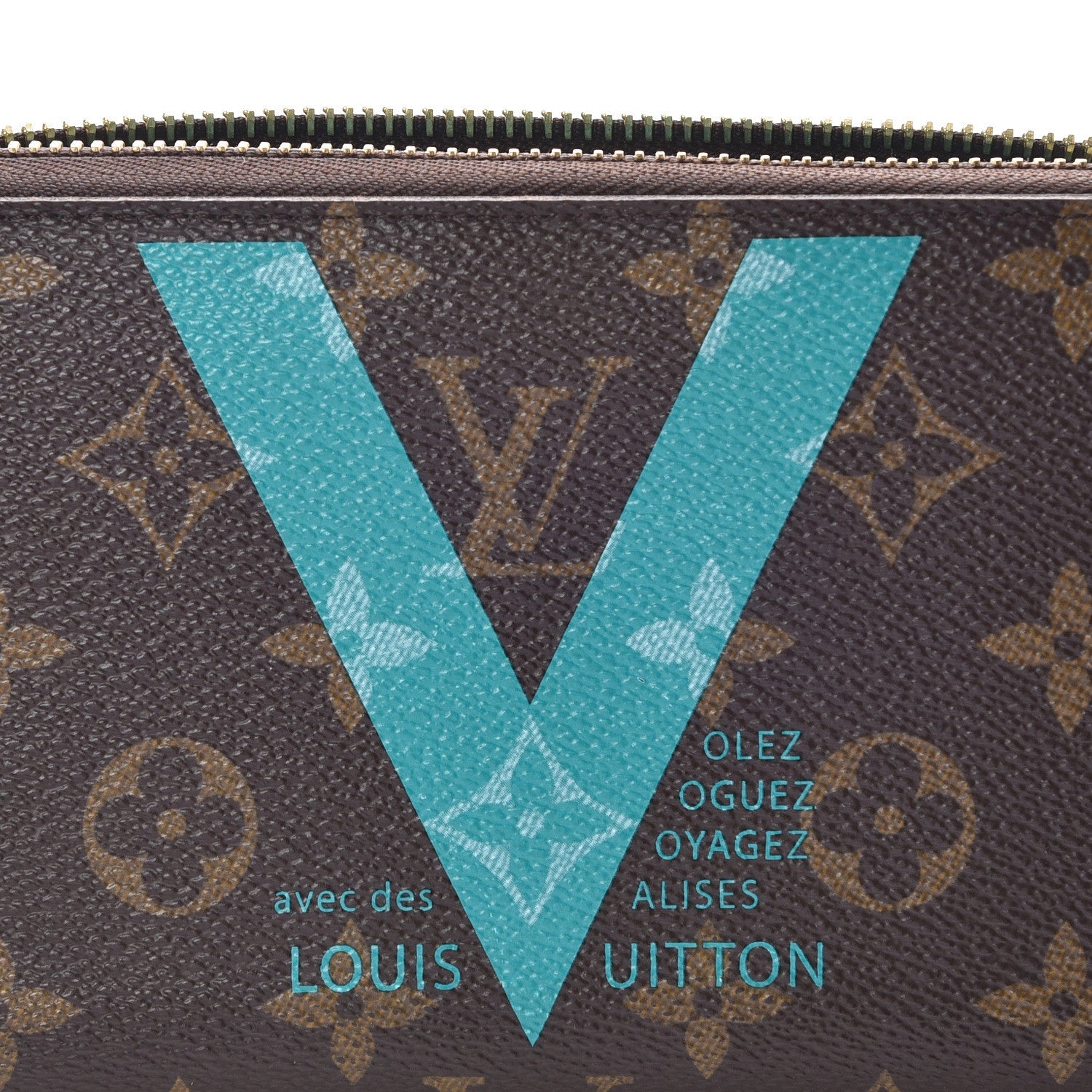 Louis Vuitton Monogram V Zippy Wallet Turquoise 10 of 10