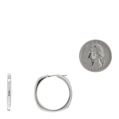 Tiffany Sterling Silver Square Cushion Hoop Earrings 2 of 4