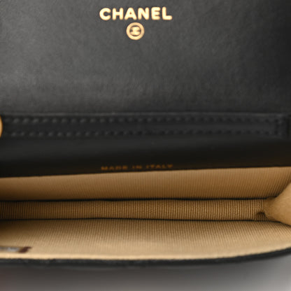 Chanel Lambskin Quilted Pearl Crush Flap With Chain Black 5 of 11