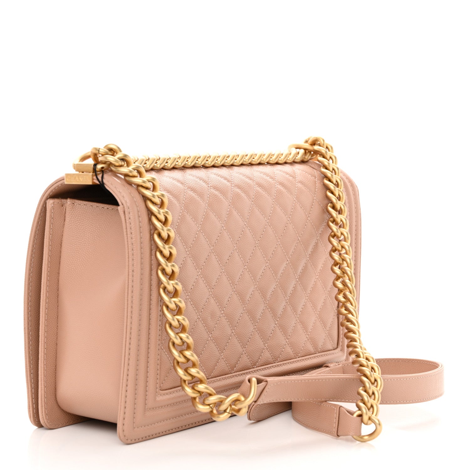 Chanel Caviar Quilted New Medium Boy Flap Beige 3 of 11