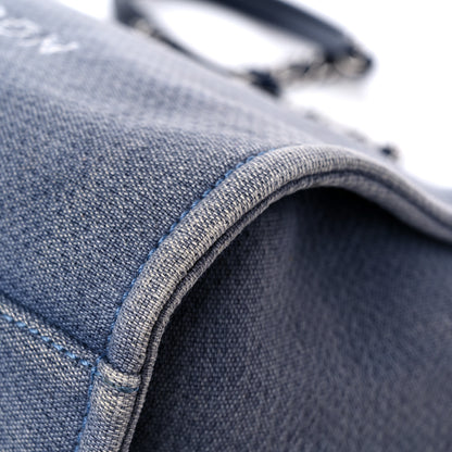 Chanel Canvas Small Deauville Tote Blue 9 of 11
