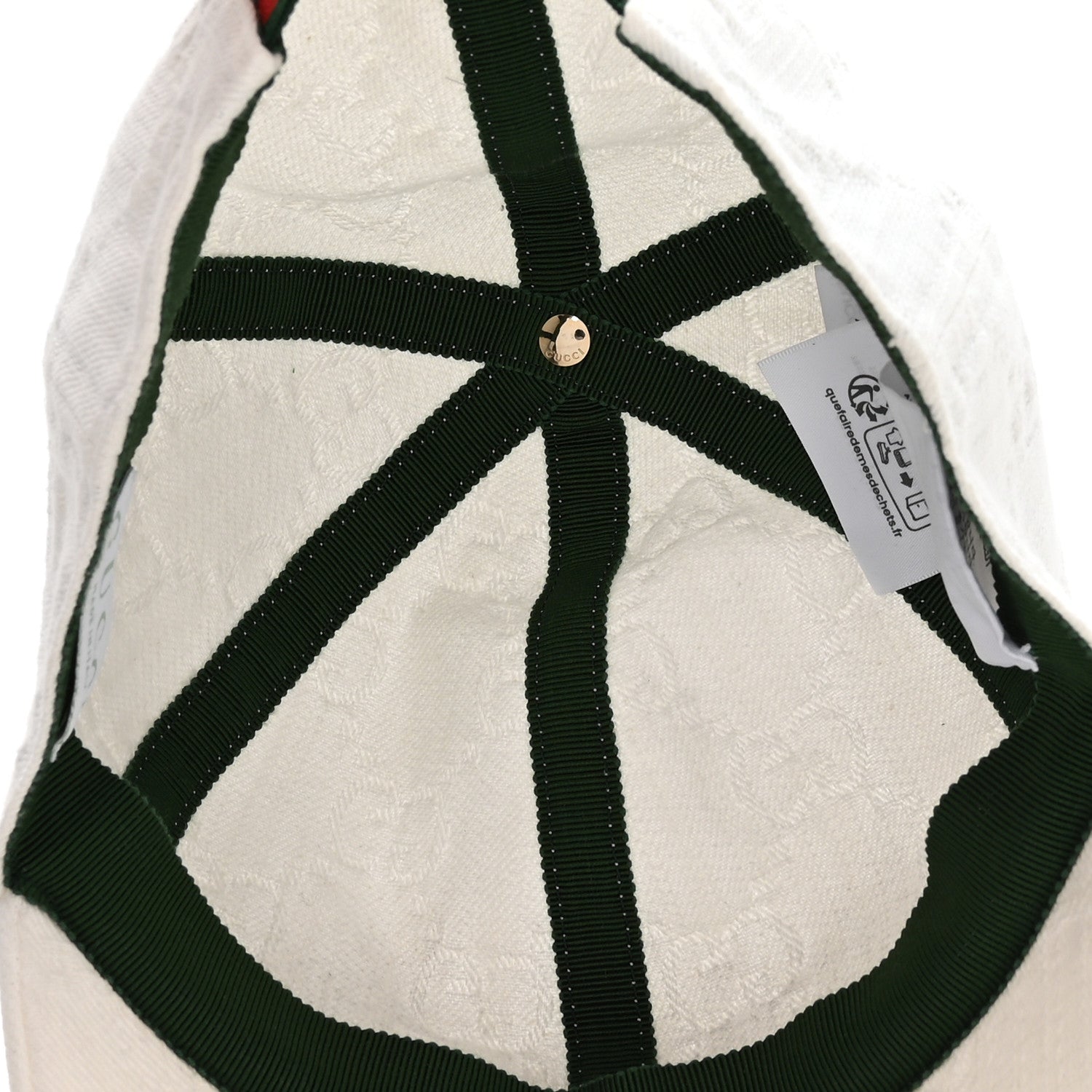 Gucci Cotton Monogram Web Baseball Hat L White 7 of 9