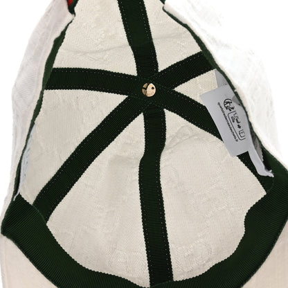 Gucci Cotton Monogram Web Baseball Hat L White 7 of 9