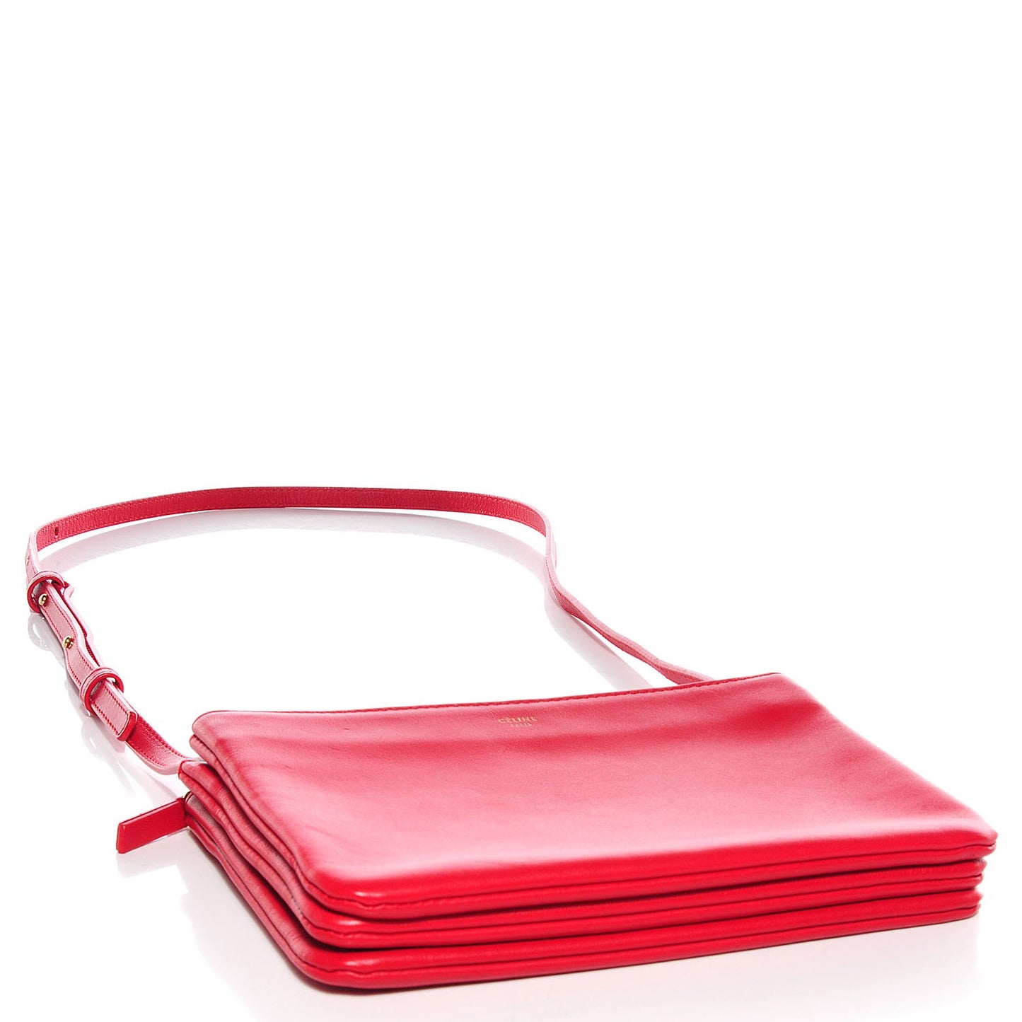 Lambskin Small Trio Crossbody Bag Vermillion
