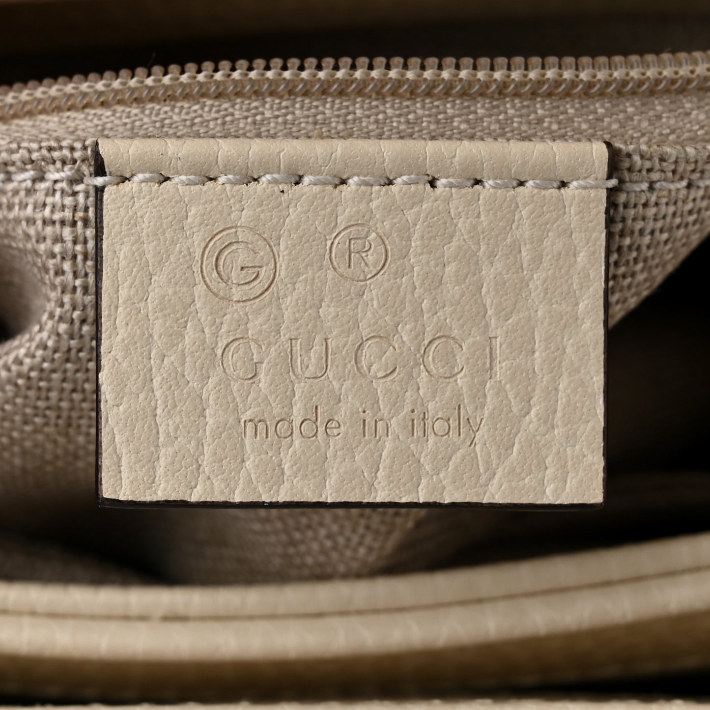 Dollar Calfskin Interlocking G Crossbody Bag Mystic White