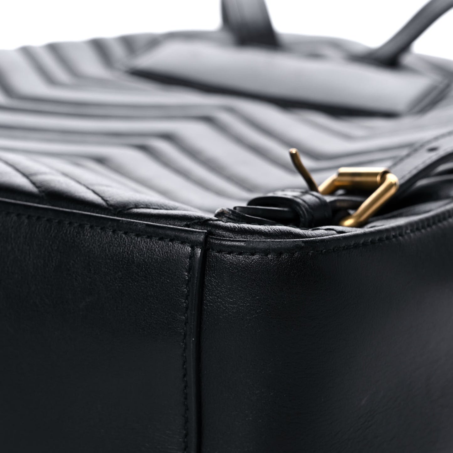 Calfskin Matelasse GG Marmont Backpack Black
