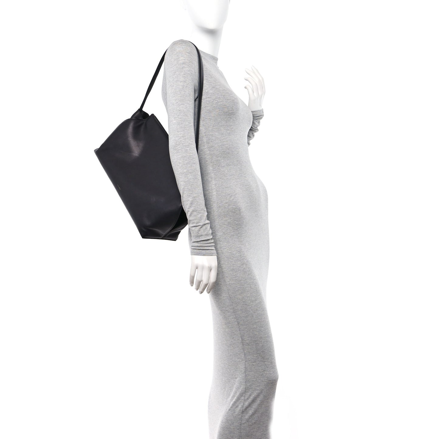 Saddle Calfskin Sienna Shoulder Bag Black