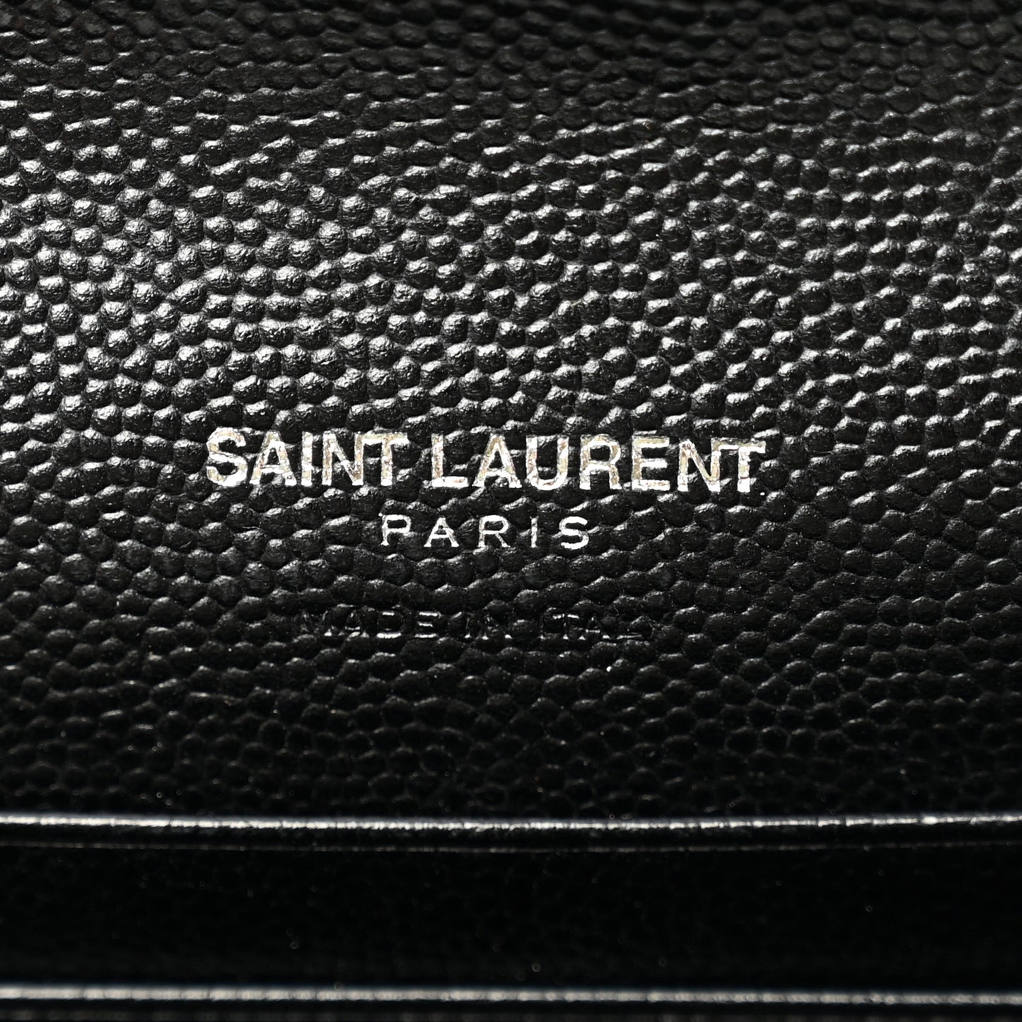 Grain De Poudre Matelasse Chevron Small Monogram Envelope Wallet Black