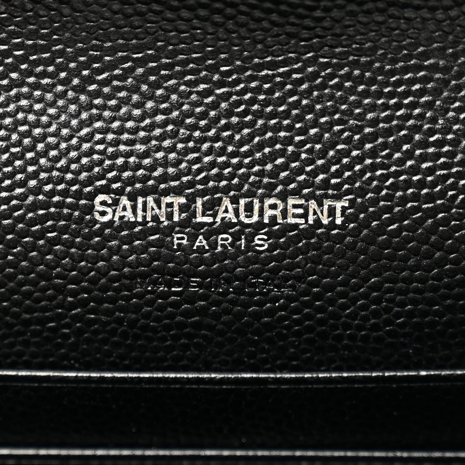 Saint Laurent Grain De Poudre Matelasse Chevron Small Monogram Envelope Wallet Black 6 of 7