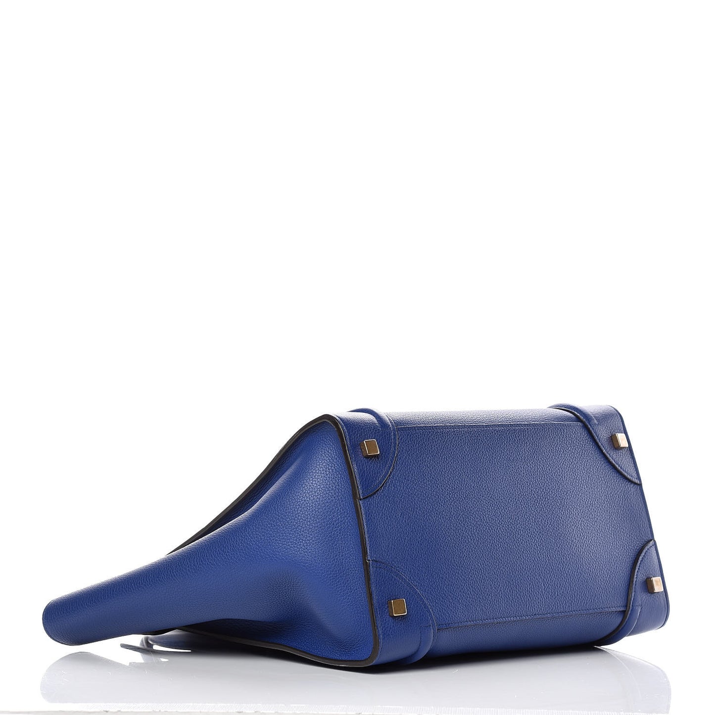 Drummed Calfskin Mini Luggage Indigo