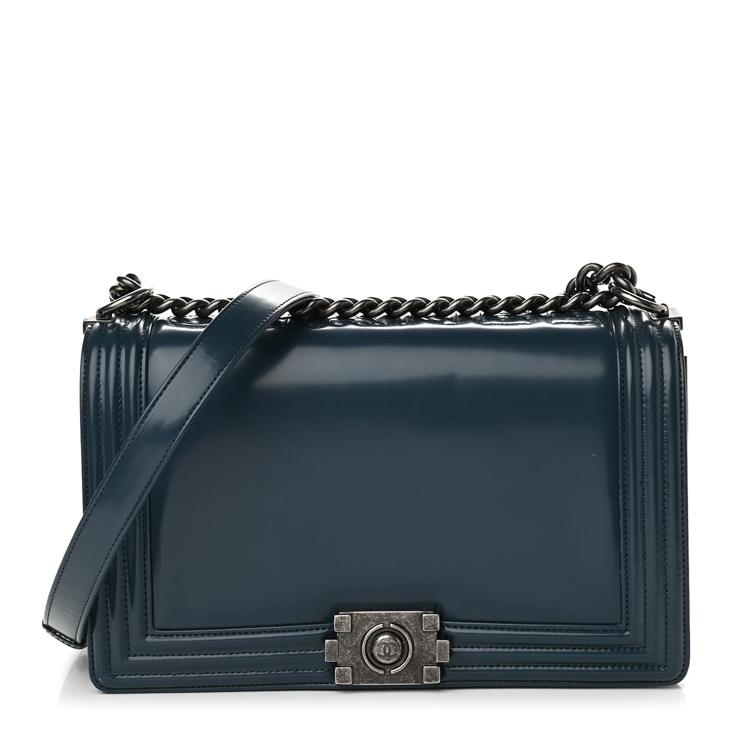 Calfskin New Medium Boy Flap Blue