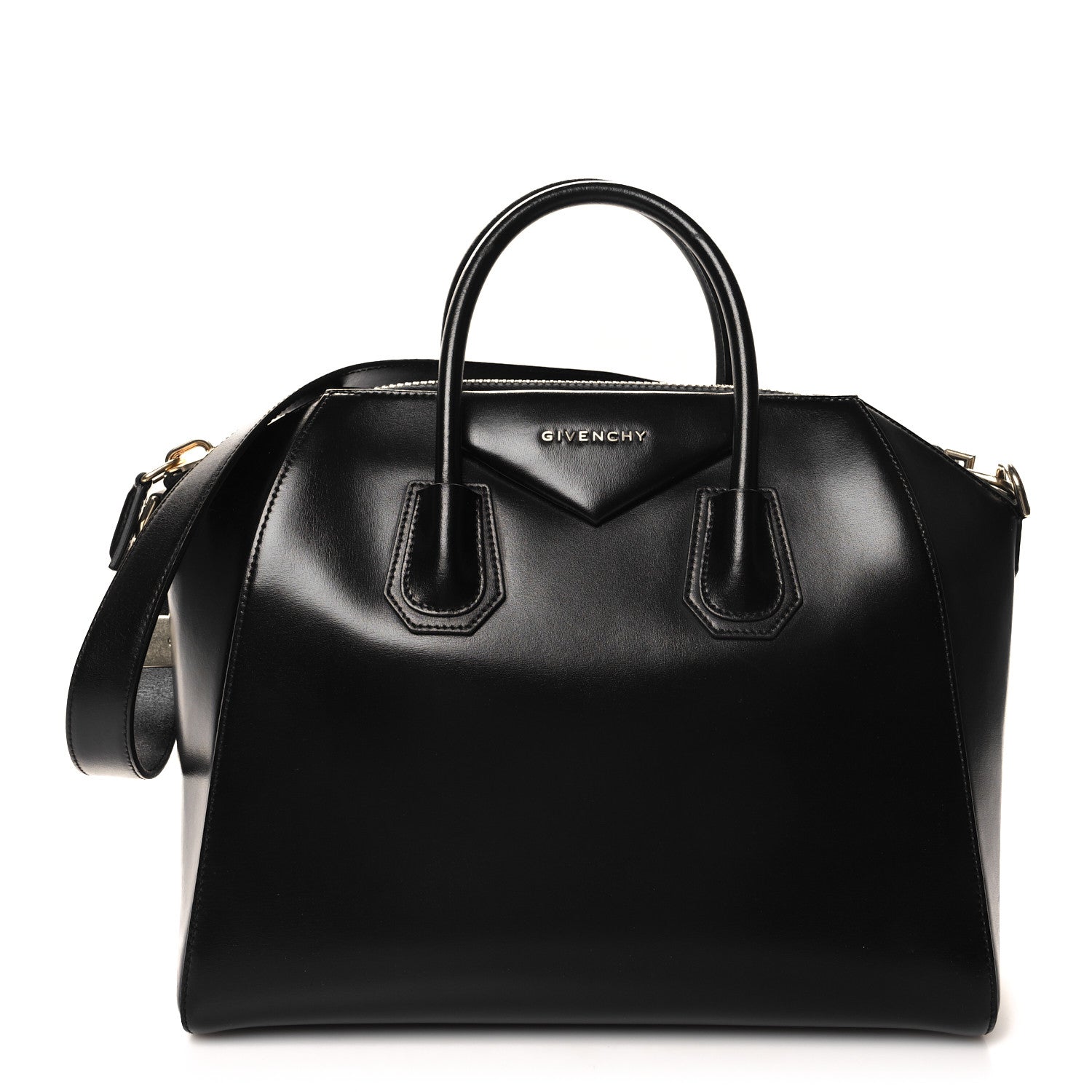 Givenchy Shiny Lord Calfskin Medium Antigona Black 1 of 10