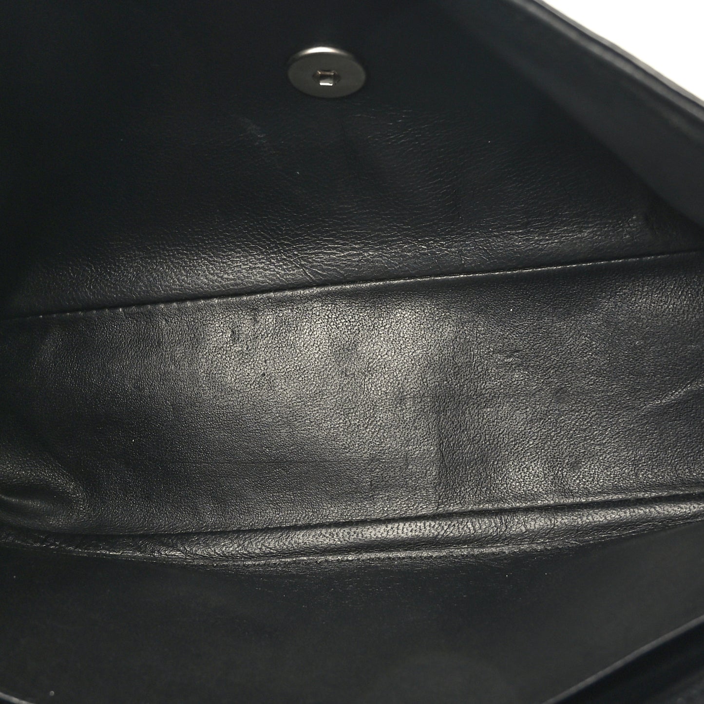 Patent Quilted Medium Single Flap Black
