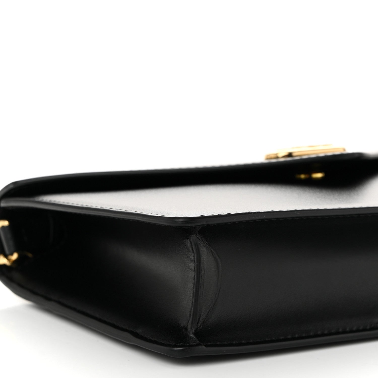 Celine Shiny Calfskin Triomphe Maillon Wallet on Chain Black 9 of 10
