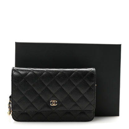 Chanel Caviar Quilted Wallet on Chain WOC Black 12 of 12