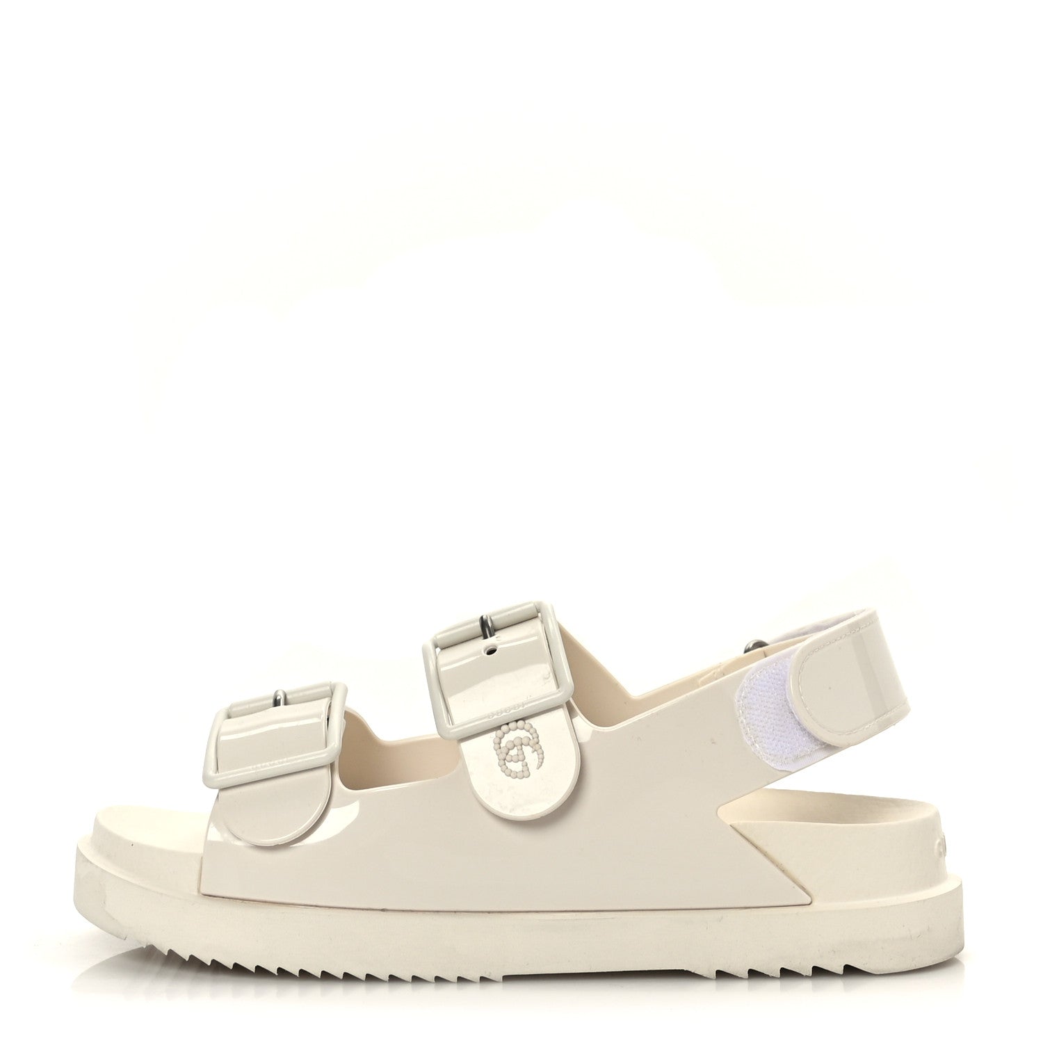 Gucci Rubber Mini Double G Womens Isla Dad Sandals 38 Dusty White 1 of 8