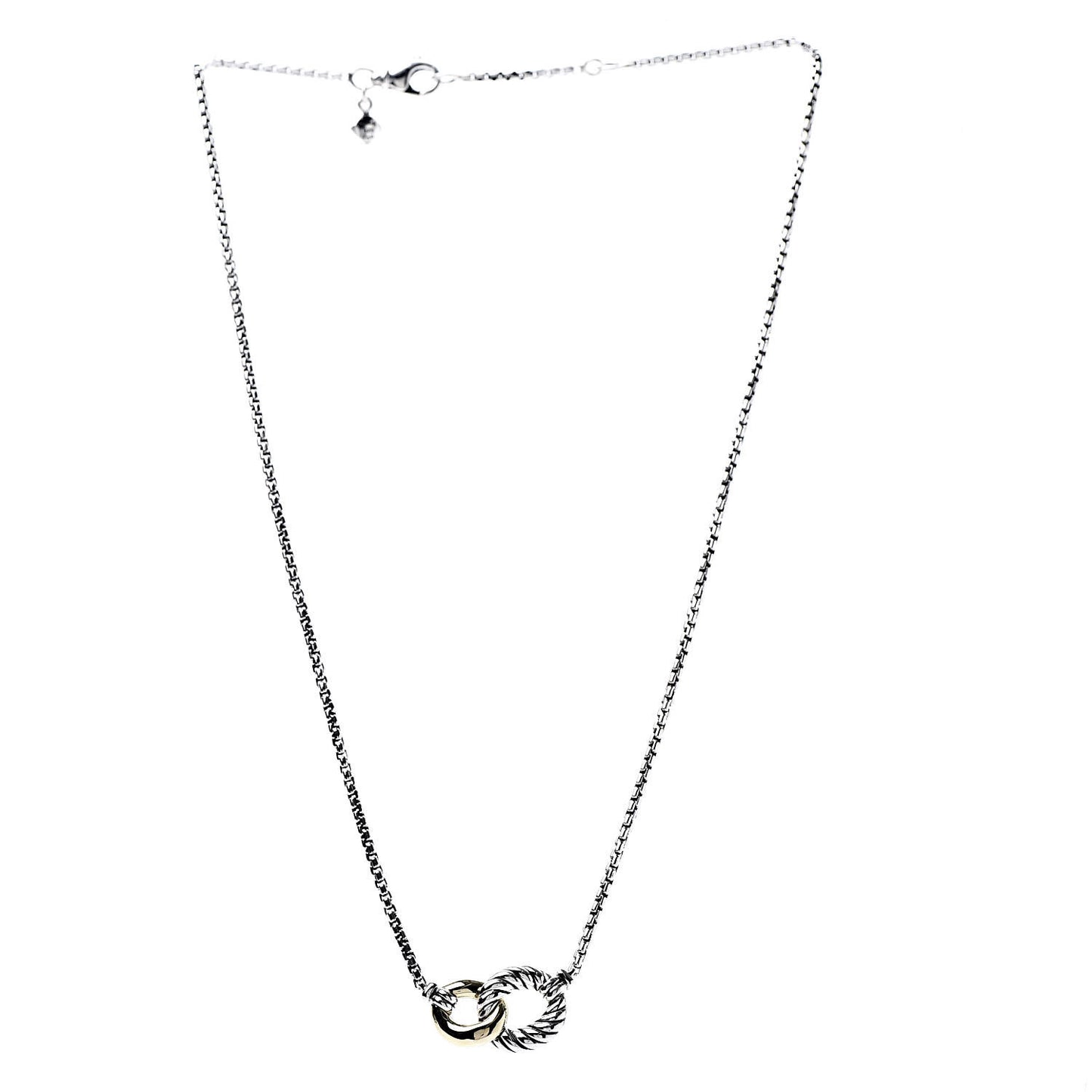 Sterling Silver 18K Yellow Gold Belmont Pendant Necklace